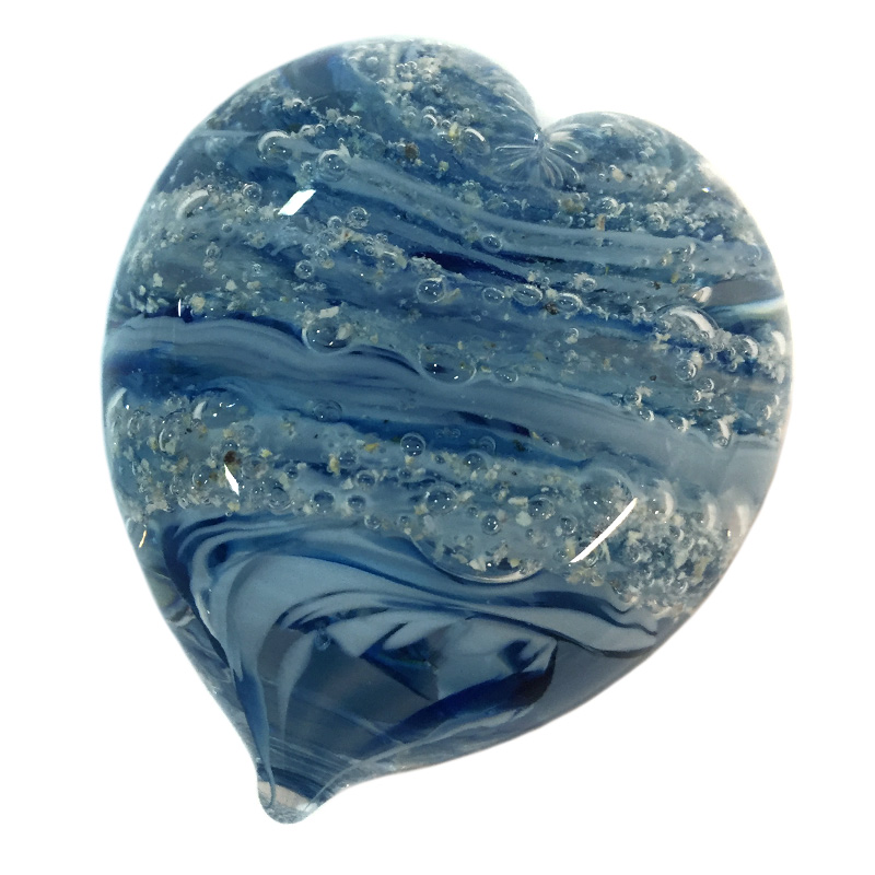 Glass with Ashes Handheld Memory Heart